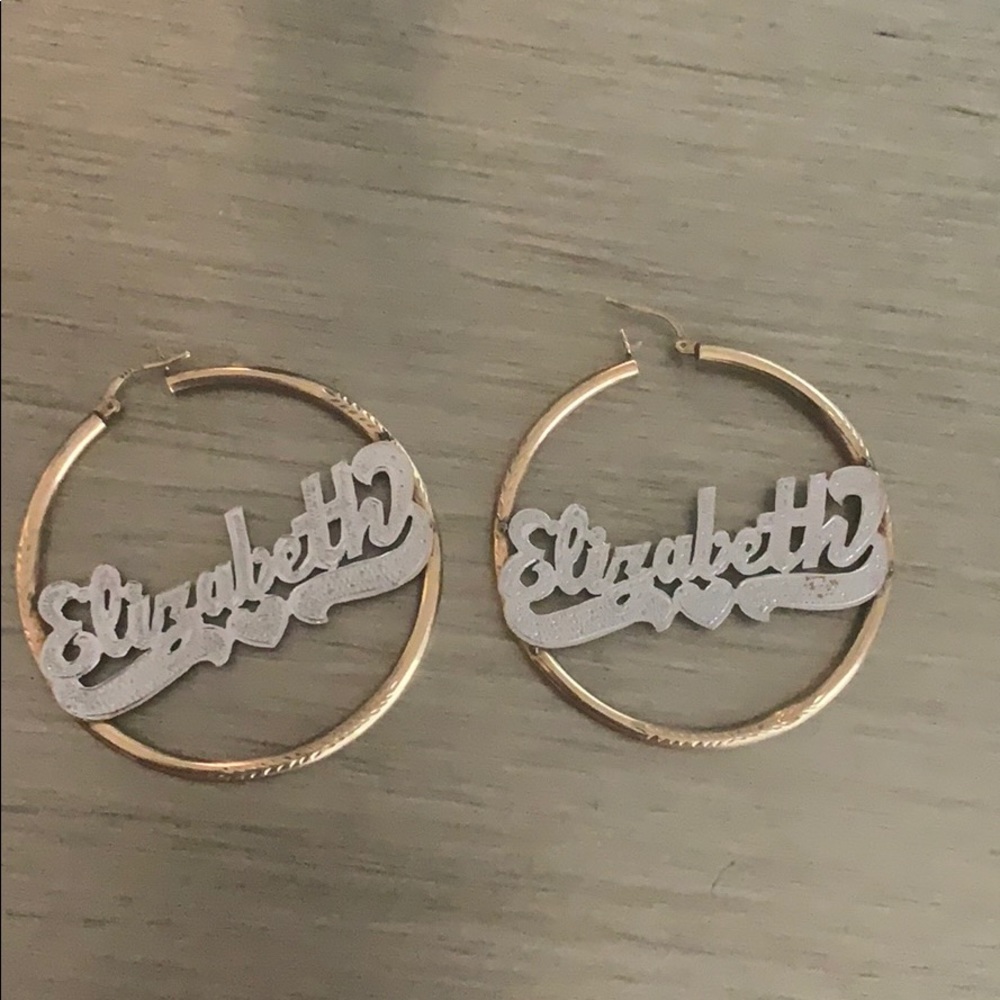 ELIZABETH hoops. 10k gold
